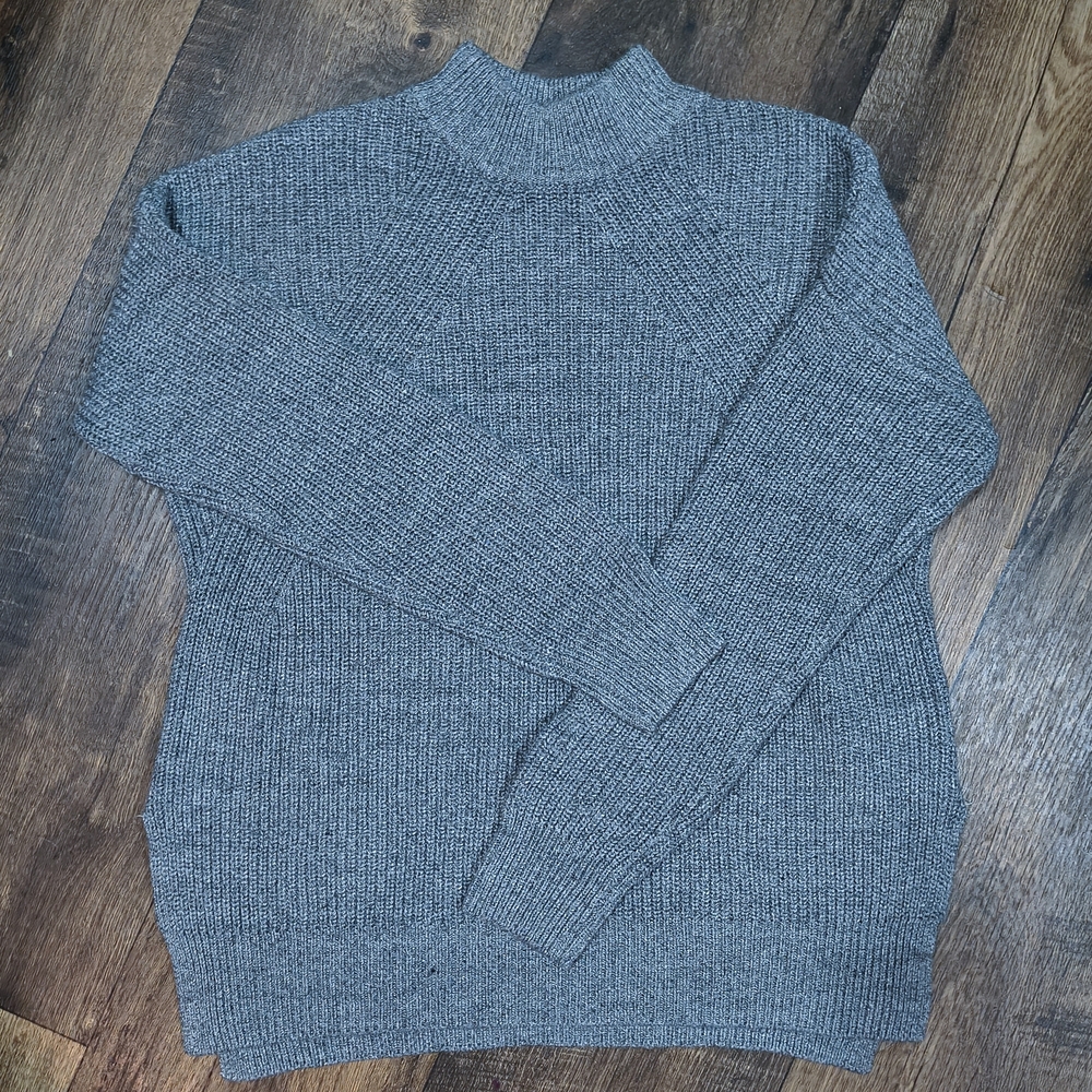 Divided Men's Turtleneck Sweater - Charcoal Gray